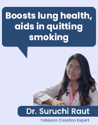 Boosts lung health, aids in quitting smoking advice by Dr. Suruchi Raut